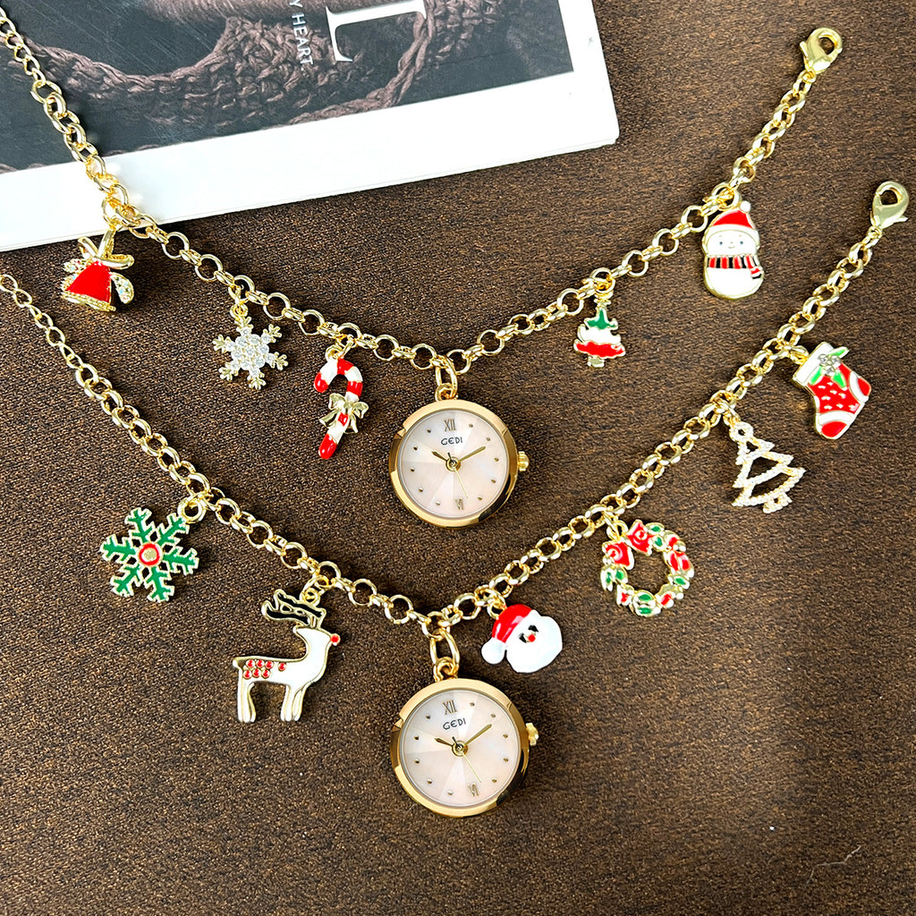 Bracelet de Noël Quartz montre pour les femmes