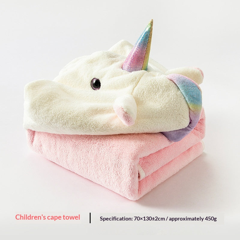 Peignoir Cartoon Peigne de Corail Serviette de bain absorbante pour enfants