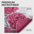 Couche de lit et rideau rose et rose blanc 9 pièces pour la Reine Et Roi