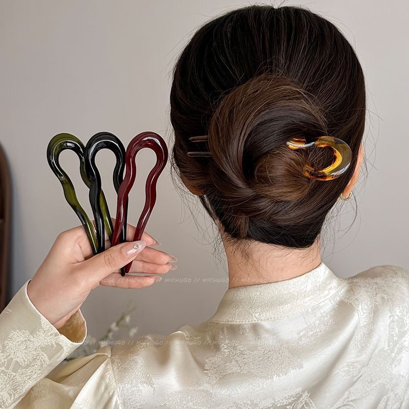 Épingle à cheveux en acrylique pour femmes