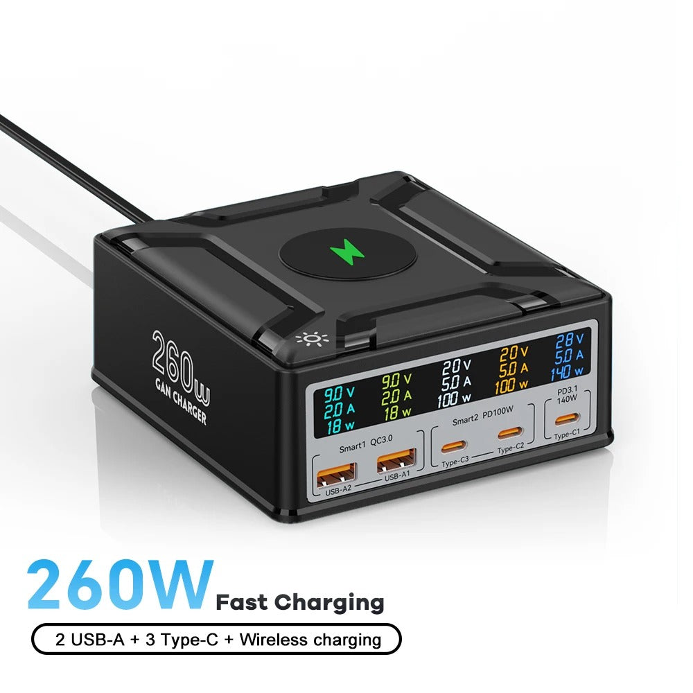 Chargeur Nitride Gallium PD Chargeur de téléphone portable multiports USB30