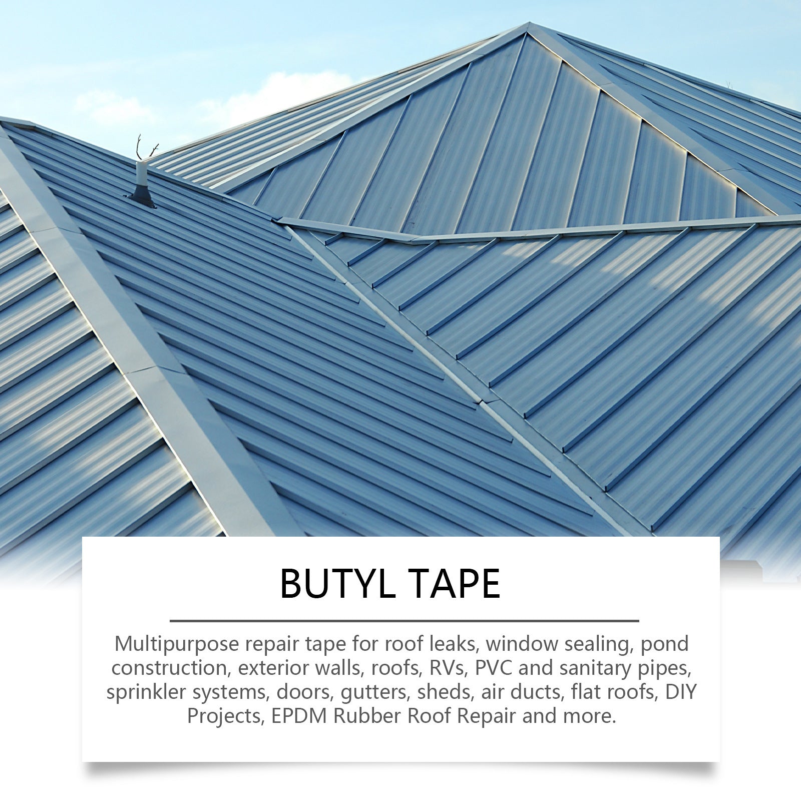Juefish Imperméable Butyl Tape Réparez les fuites Hydratant-Proof Haute Adhésion Autocollant