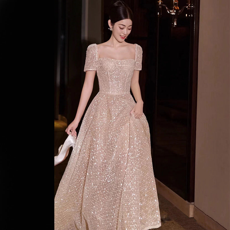 Banquet Mariée Tempéramentale Fée Robe de taille mince