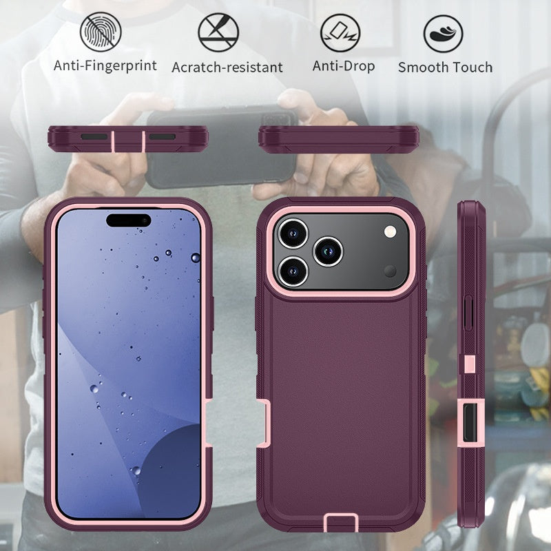 Applicable à 17promax Robot Trois-Proof Robot Solid Color Phone Case
