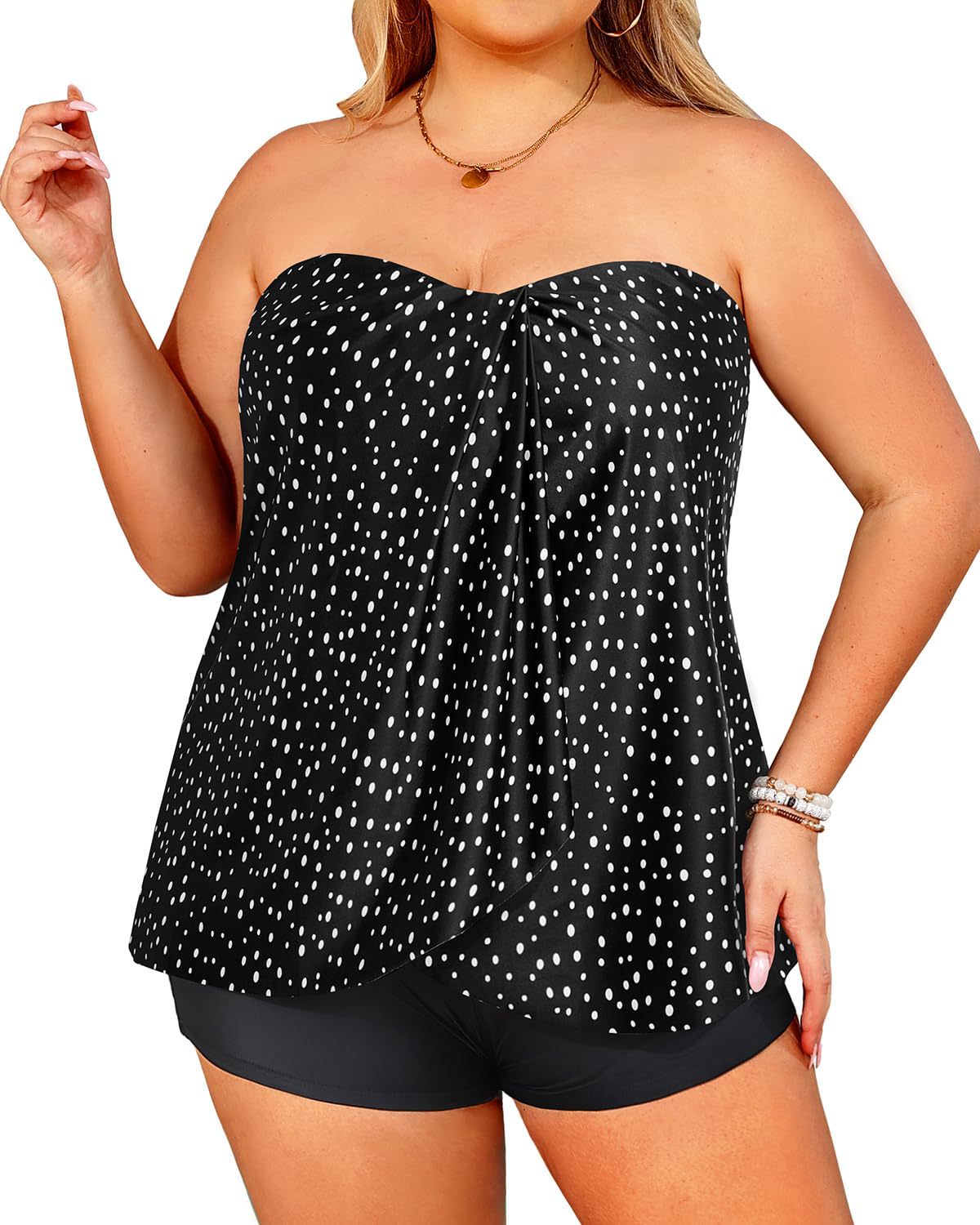 Leisure Resort Deux-pièces boxer de maillot de bain Slips Backless Halter Style