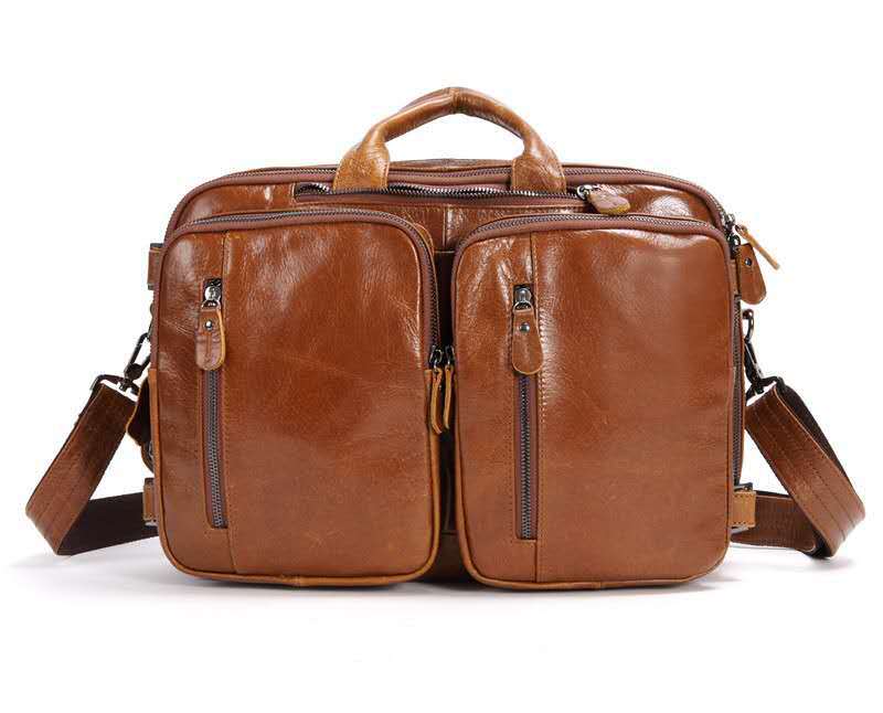 Sac en cuir importé de première couche multifonctionnel homme