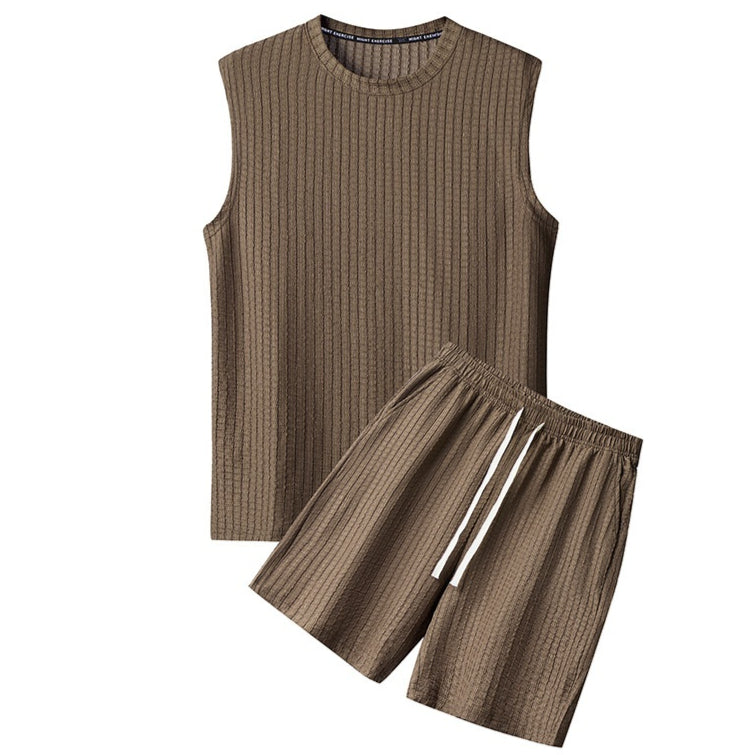 Men's Casual Top and Shorts Set