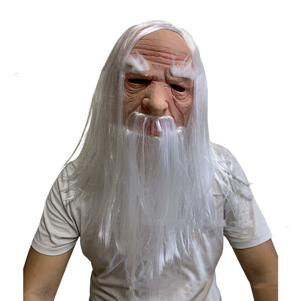 Bald grand-père Maskwig Latex Old Head Cover