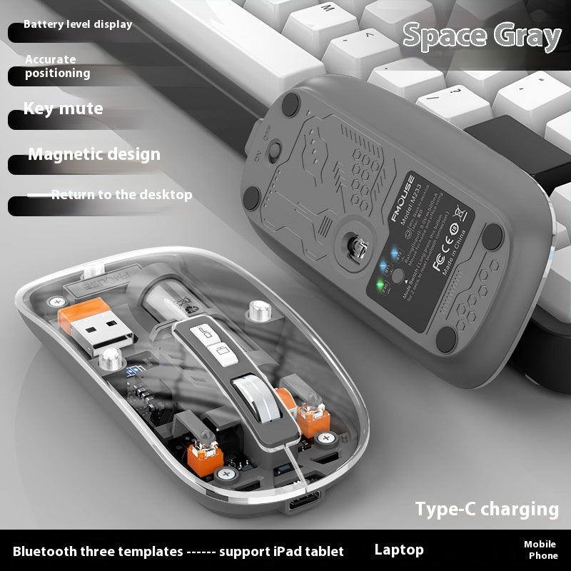 Ordinateurs de bureau sans fil transparents et ordinateur portable