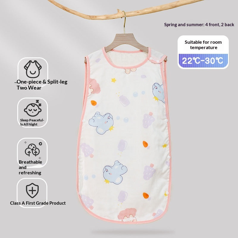 Baby And Toddler Summer Sleeping Bag Class A Pure Cotton Gauze Vest Style