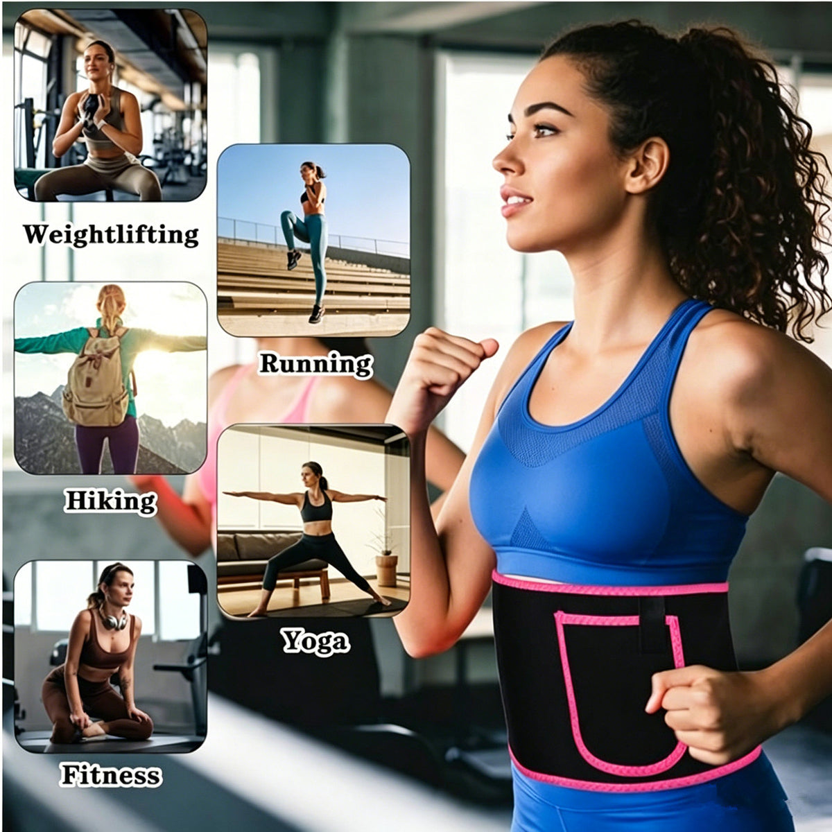 Hommes et femmes Tour de taille Ceinture de taille Burn Fat Sweat Corps Shaper Perte de poids Gym