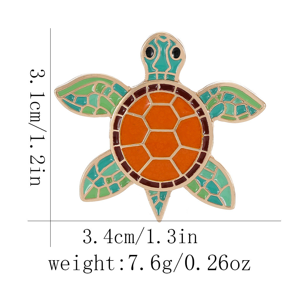 Mignon sous-marin World Cartoon Turtle Brooch