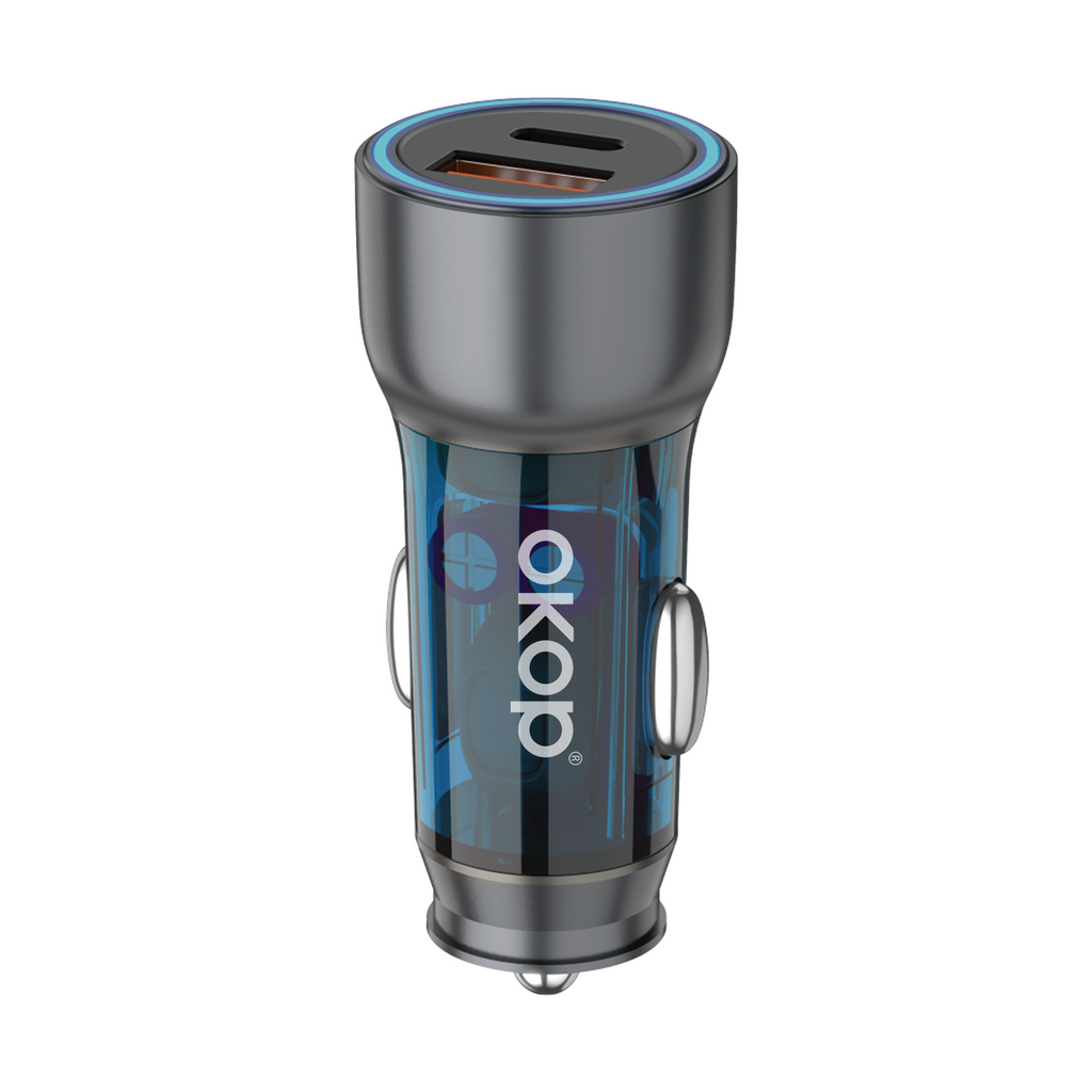 KP-C102 Chargeur de voiture multi-ports en stock USB Type-C avec charge ultra-rapide et lecteur MP3