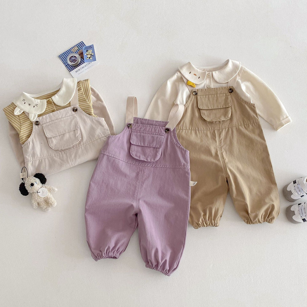 Printemps Filles Western Style Ensembles Bébé Contraste Couleur Garçons Style coréen Pantalon
