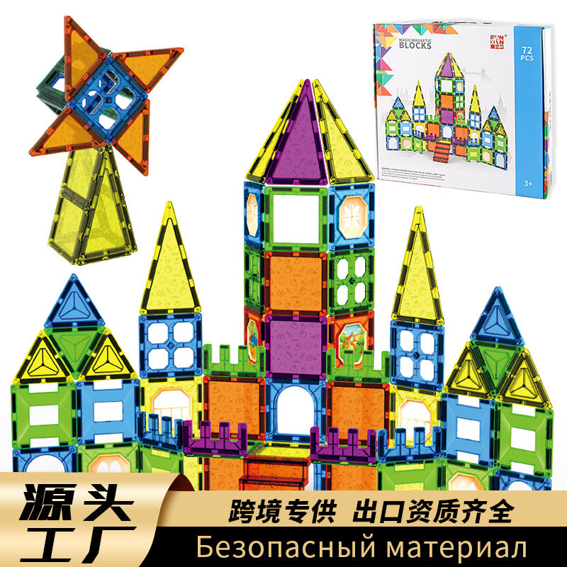 Magnetic Tile Jouet d'assemblage éducatif pour enfants