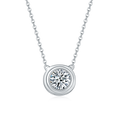 S925 Collier en argent sterling 1ct Moissanite
