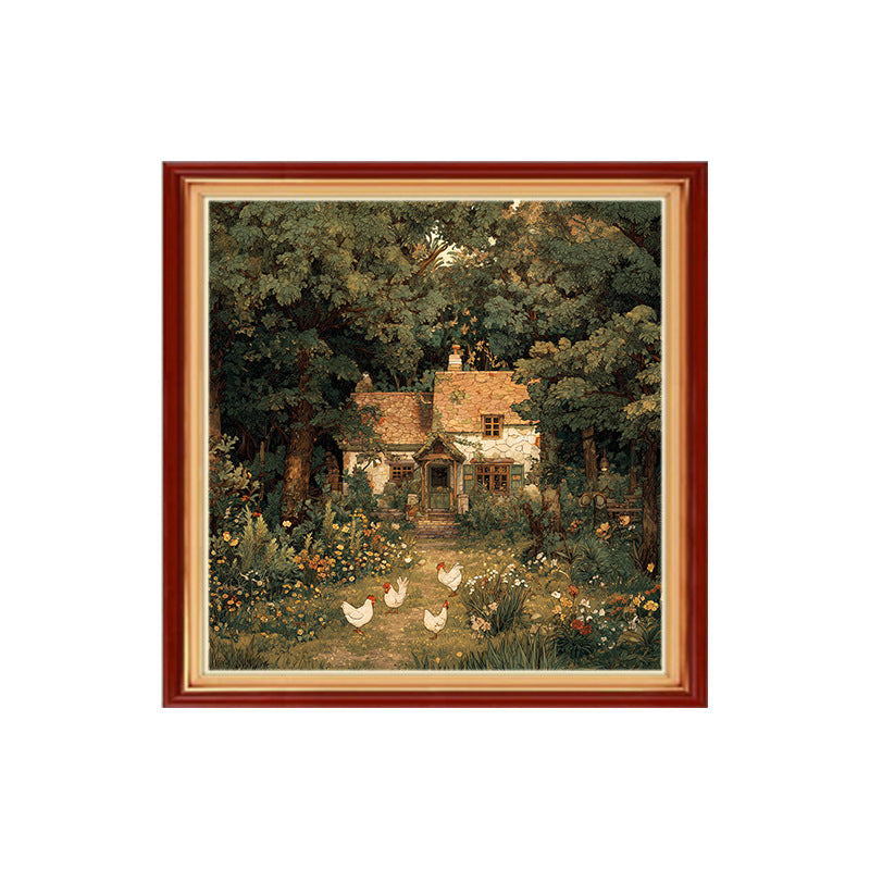 Arrivée DIY Cross-stitch Pleine broderie Paysage cartoon
