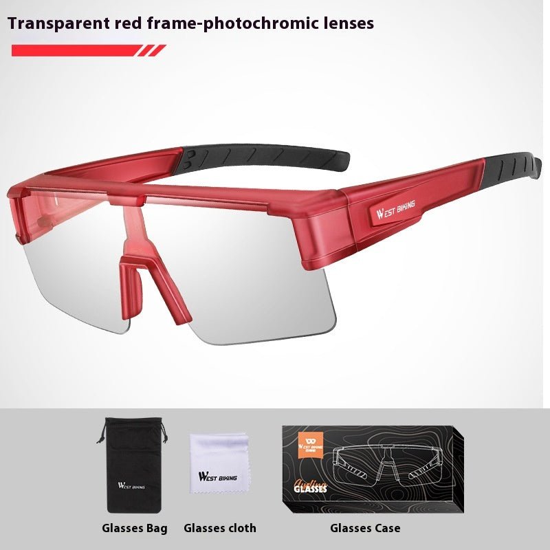 Lunettes de changement de couleur de vélo Myopia grand cadre