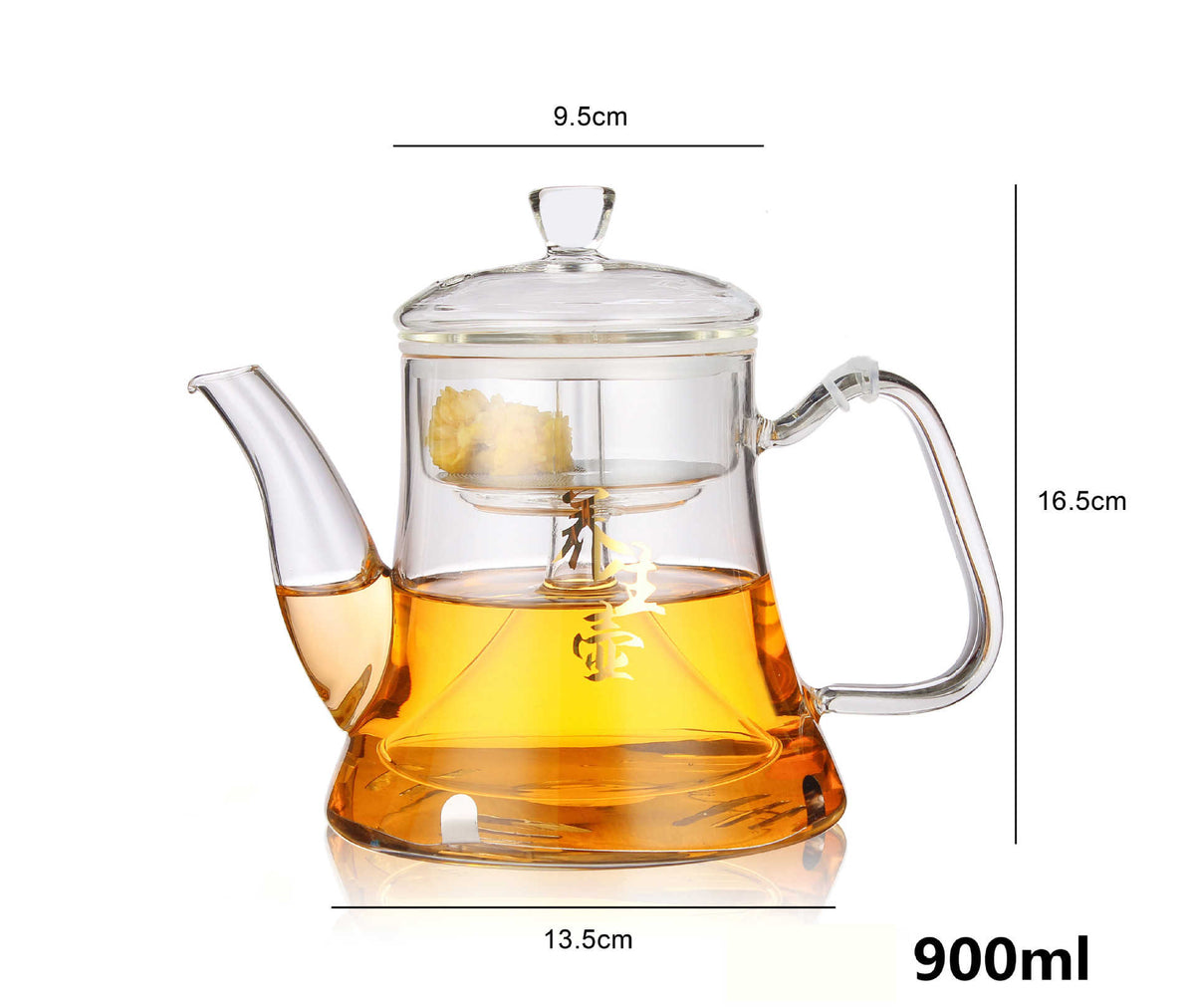 Bouilloire en verre à induction Maison à haute température résistant à l'acier inoxydable