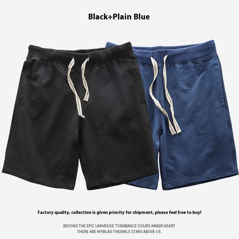 Lose Outer Wear Khaki Solid Color Casual Short homme