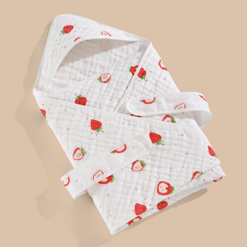 Cotton Gauze Couverture à capuchon garder chaud