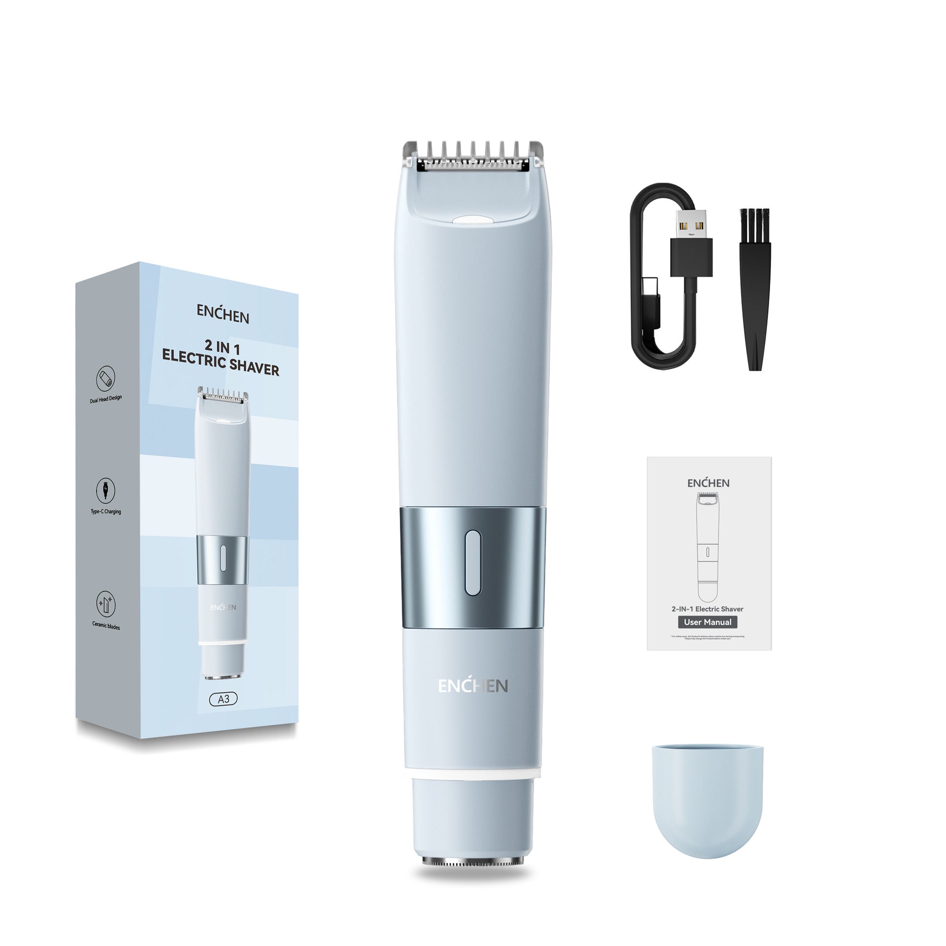Comprimeur de cheveux multifonctions électriques rechargeables pour les hommes et les femmes