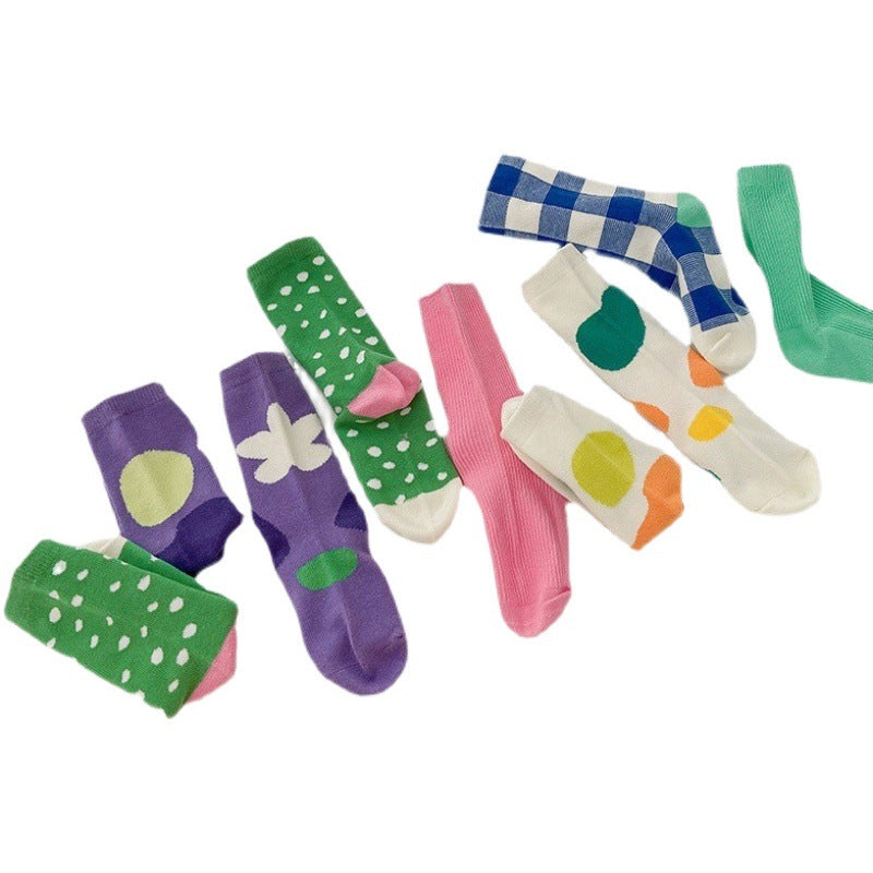 Chaussettes colorées de 3 paires à point d'onde