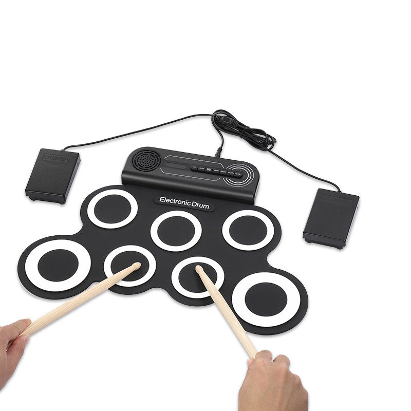 Table Portable Percussion Drum Set Hand Roll Bureau Débutant