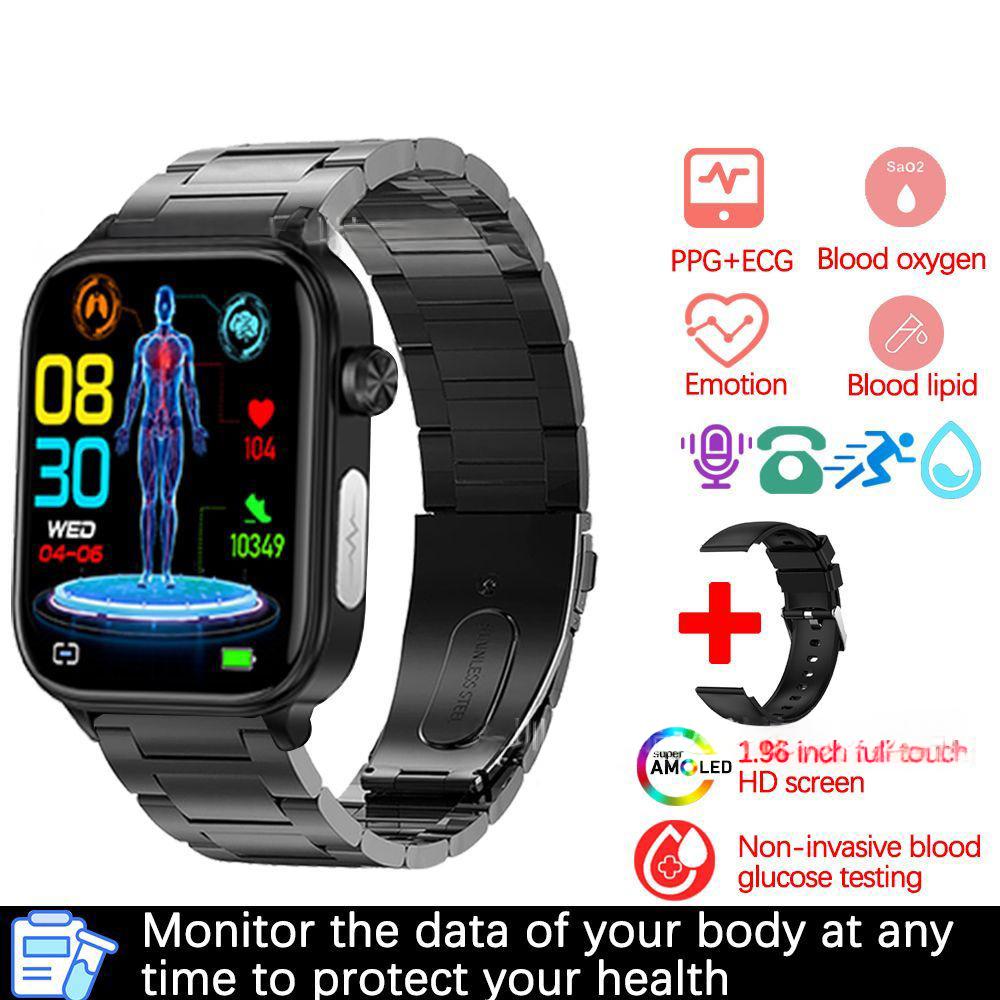 ET570 Smart Watch Bluetooth appelant la fonction ECG ECG Blood Glucose Véritable Blood non invasif