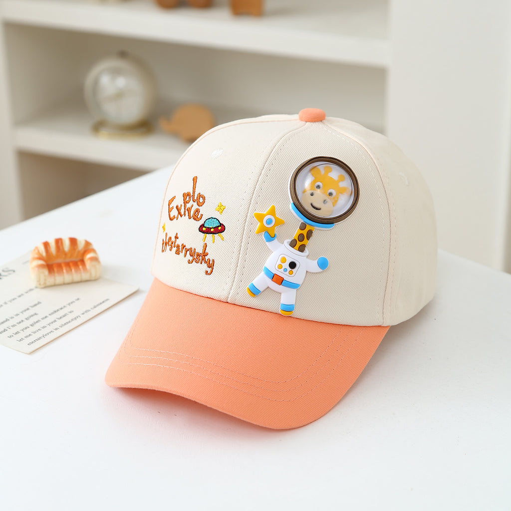 Printemps et été L'espace pour enfants Giraffe multicolore mignon et fashionable Casquette de baseball F