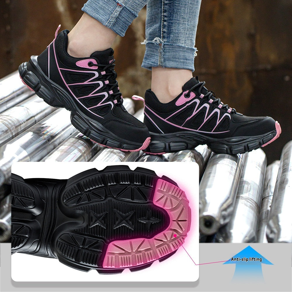 Chaussures Anti-smashing et anti-pénétration Butée en acier Chaussures de travail Protection de la sécurité Femmes