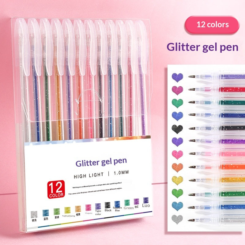 Stylos colorés de glissade Stylos brillants de Curry