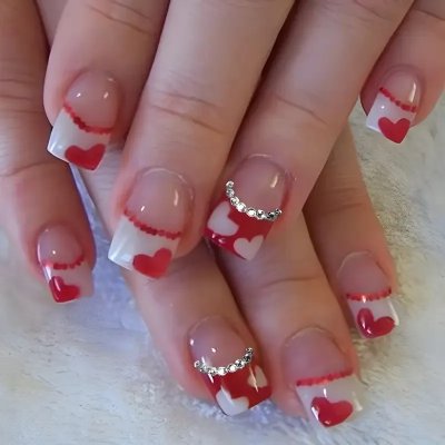 24 pièces Nail Art Haute Mode Simple Strass papillon fleur de vache porter Nail