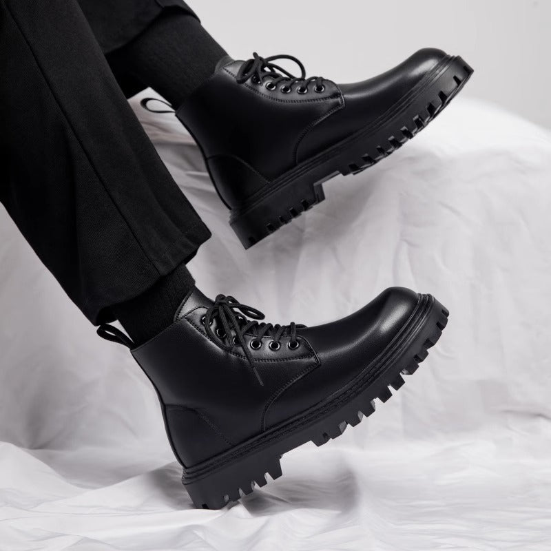 Bottes en cuir homme Automne style britannique
