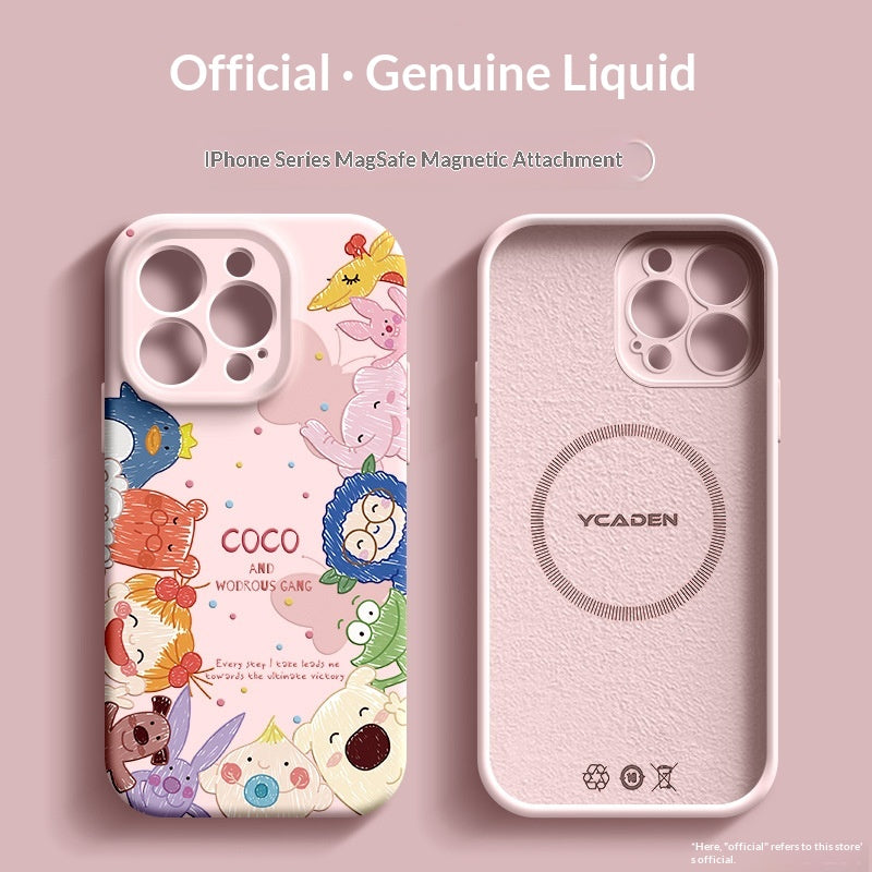 Compatible with the 5 Liquid Silicone 14 Plus Phone Case