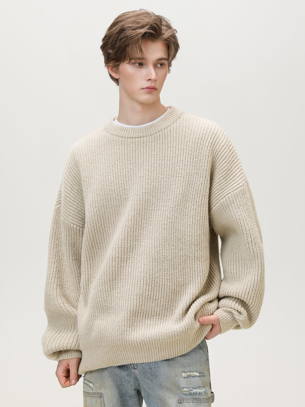 Pull de cou de base pour hommes