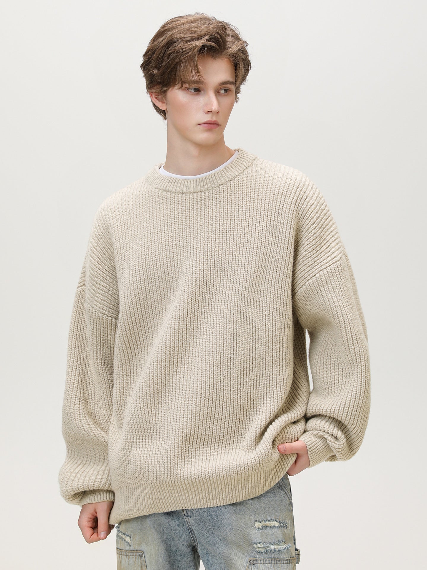 Pull de cou de base pour hommes