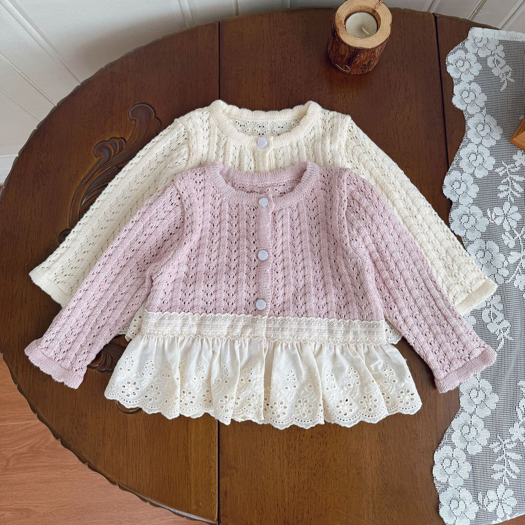 Cardigan tricoté pour bébés filles
