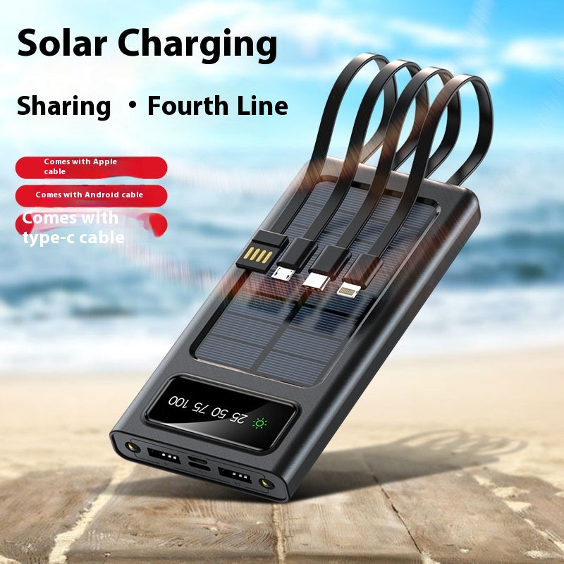 Avec câble à quatre fils Solar Energy Portable Batterie pour téléphones mobiles