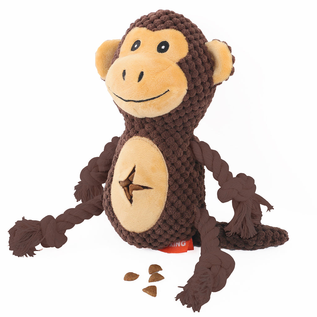 Durable squeaky plush toy for tough chewers