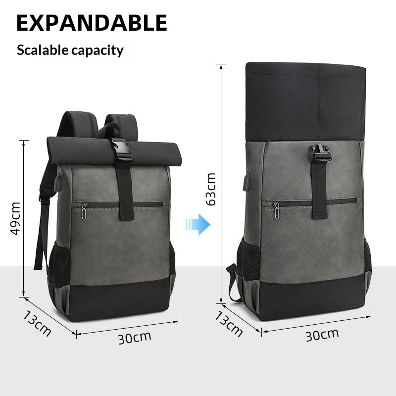 Hommes Casual Sac à dos polyvalent Outdoor Waterproof Sac portable Grande capacité Voyage et Col