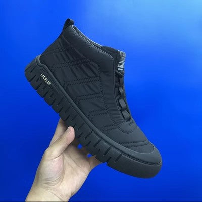 Chaussures de coton haut de gamme d'hiver pour homme Outdoor résistant au froid Bottes de neige antidérapantes
