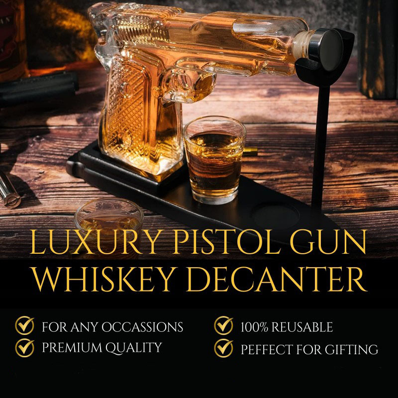 Ensemble de décanteurs Whisky unique avec lunettes en forme de balles