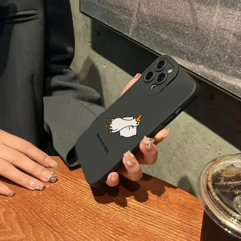 Creative Cartoon Duck Silicone Phone Case