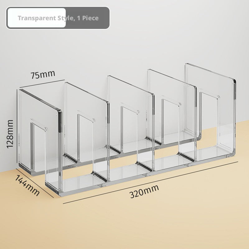 Livre support de fichier fin-acrylique-transparent-grand-1 pièce