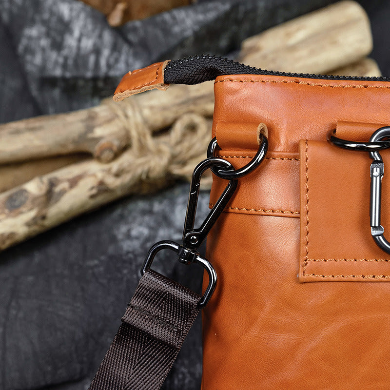 Sac de ceinture en cuir pour homme Crazy Horse