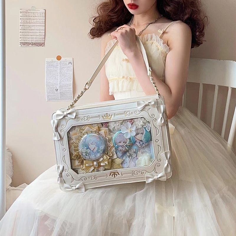 Sac transdermique monoplace Retro Transparent Petit sac carré