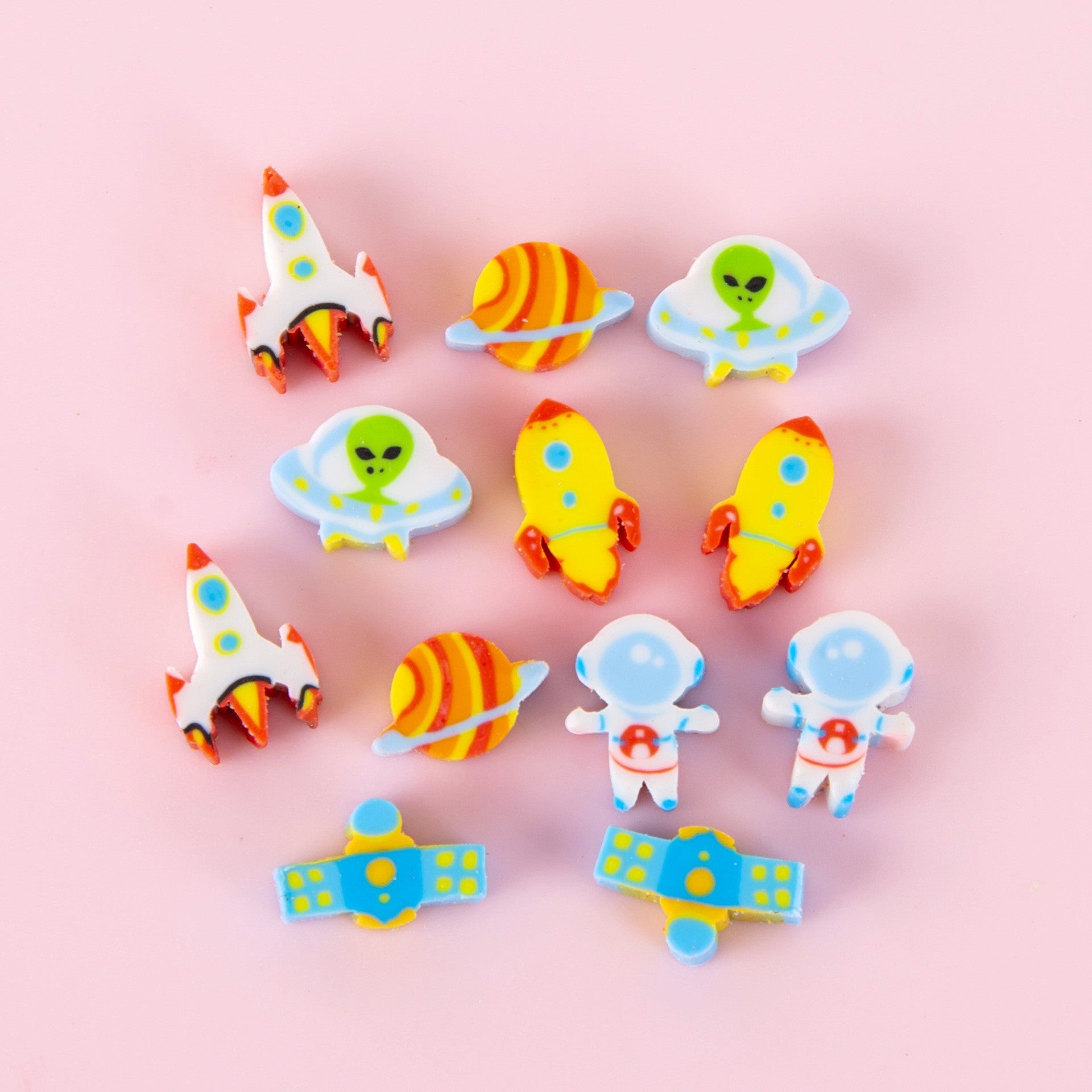 50 PCs Sacs de film perlescents Fruit Cartoon Mini Eraser