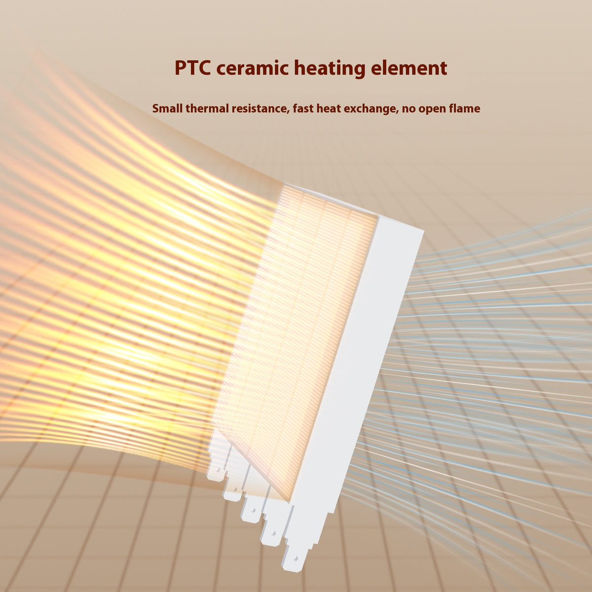Chauffage de bureau de chauffage petit souffleur d'air chaud PTC chauffage de céramique chauffage électrique