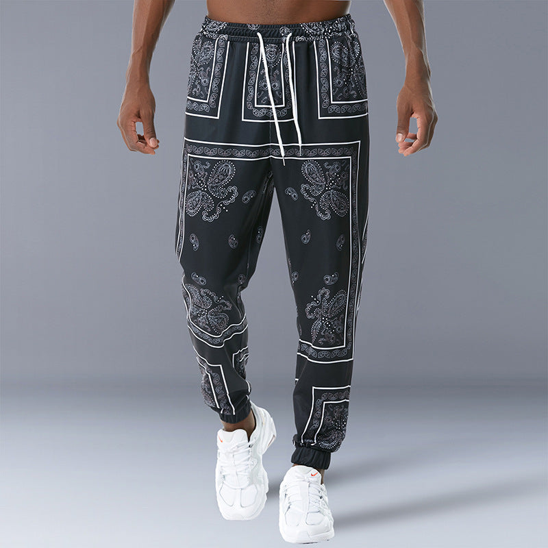 Pantalons de jogging retro imprimés Pantalons à pantalons occasionnels